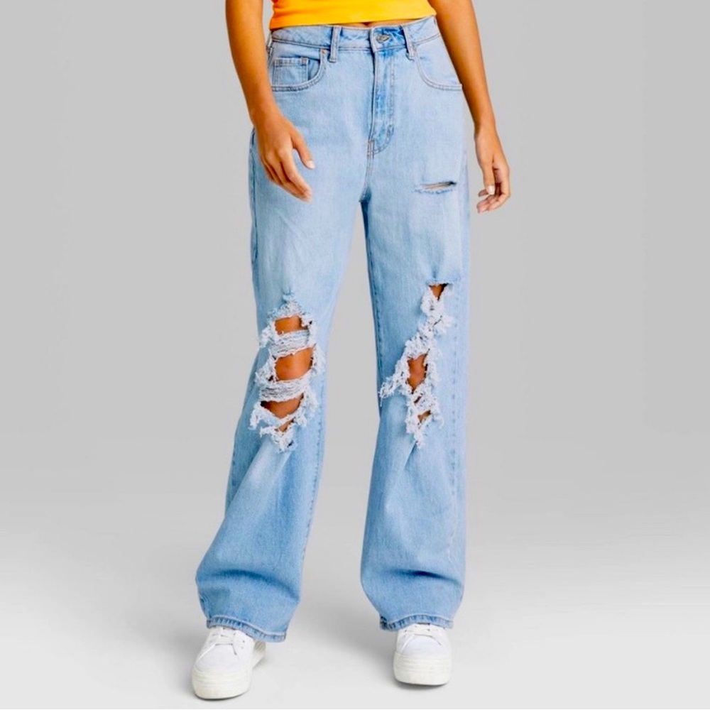 Wild Fable by Target Juniors Highest Rise Baggy Jeans Size 16